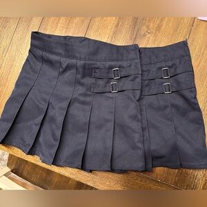 2 navy uniform zip up skort